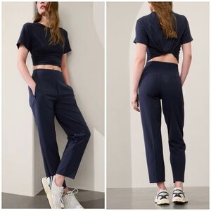 Athleta endless high rise straight leg pants navy